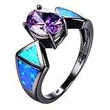 JBL Women Blue Fire Opal Vintage Purple Black Gold