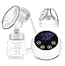 Vakey Electric Breast Pump,Comfort Breastfeeding Breast Pump Milk Pump, Single Baby Breast Pump for Travel USB Charging 9 Levels Massage Suction HD LED Display