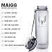MAIGG Best Sports Water Bottle - 32oz- Eco Friendly & BPA-Free Plastic - for Running, Gym, Yoga, Outdoors and Camping - Fast Water Flow, Flip Top, Opens with 1-Click - Reusable with Leak-Proof Lid