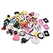 SHINQEAR 50pcs PVC Shoe Charms Decorations different shape Fits for Croc Clog Shoes & Jibbitz Wristband Bracelet Party Gifts