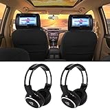 Rockville RTSVD961-BK 9 Black Touchscreen DVD/HDMI Headrest Monitors+Headphones