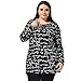 uxcell Women Plus Size Letters Prints Long Sleeves Knitted Tunic Top