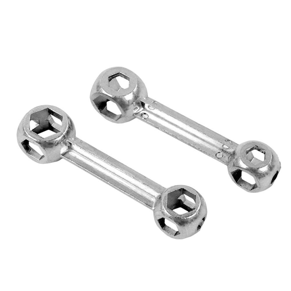 10 in 1 Multifunctional Rotating Hexagon Wrench Multi-Head Universal Dog Bone Shape Socket Wrench Bicycle Bike Repair Tool Removing Spanner 6-15mm
