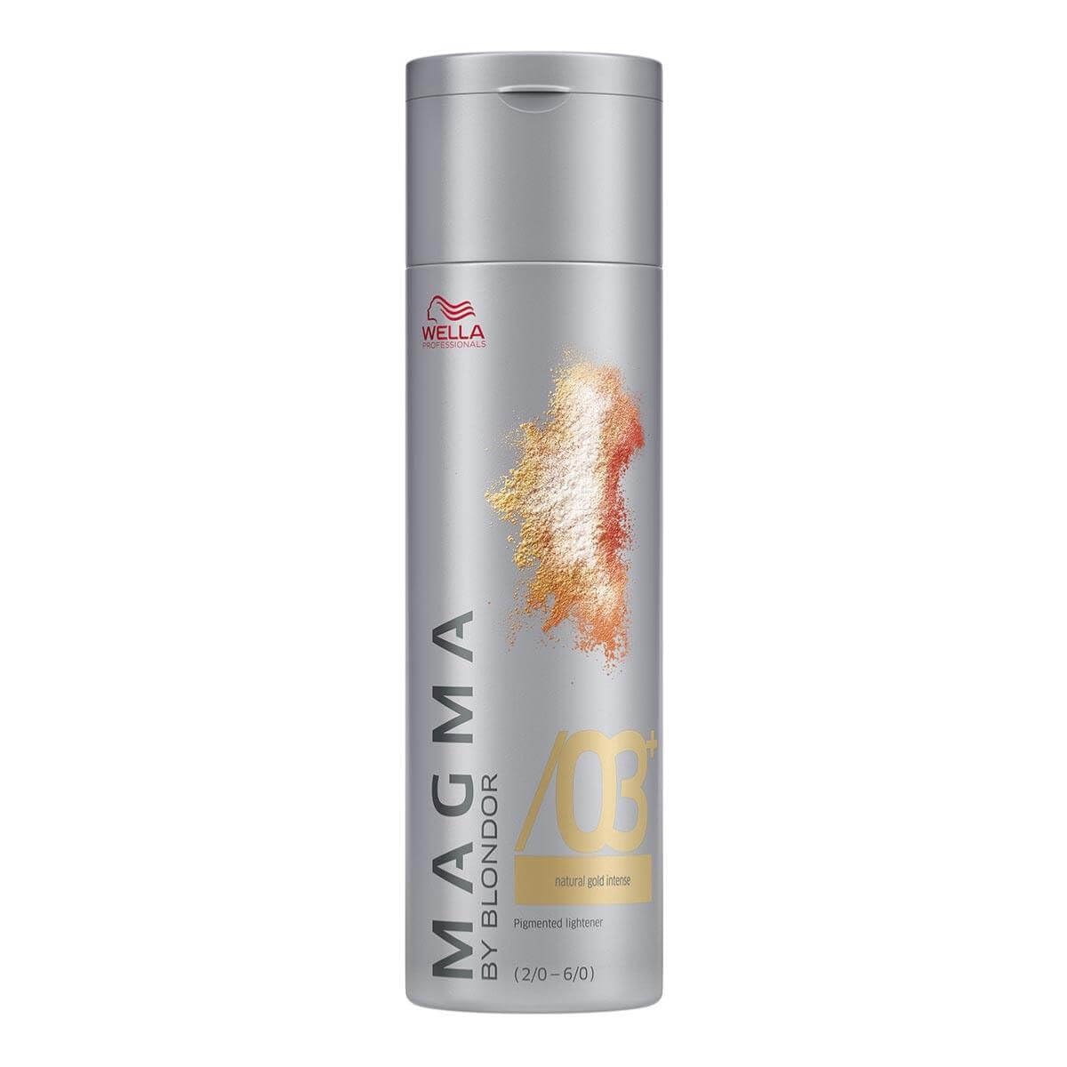 Wella Magma By Blondor Pigmented Lightener Hair Colour, No. 03+ Dark Natural Gold, 0.12 kg