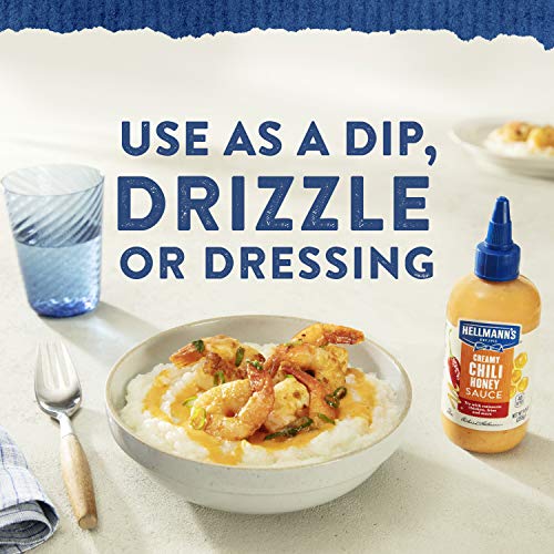 HELLMANN’S SAUCE FOR A DELICIOUS CONDIMENT, DIP AND DRESSING CREAMY CHILI HONEY GLUTEN FREE, DAIRY FREE, NO ARTIFICIAL FLAVORS, NO HIGH-FRUCTOSE CORN SYRUP 9 OZ