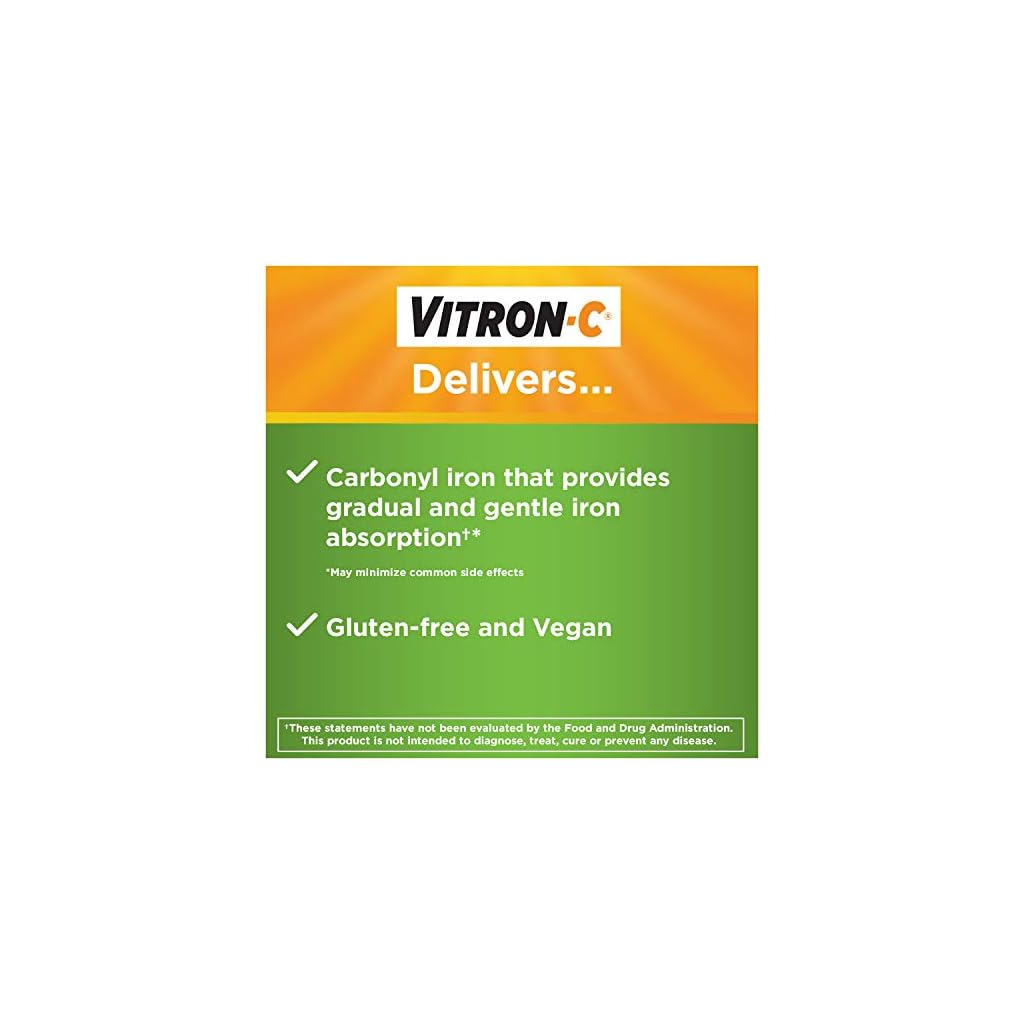 VitronC Iron Supplement, Once Daily, High Potency Iron Plus Vitamin C