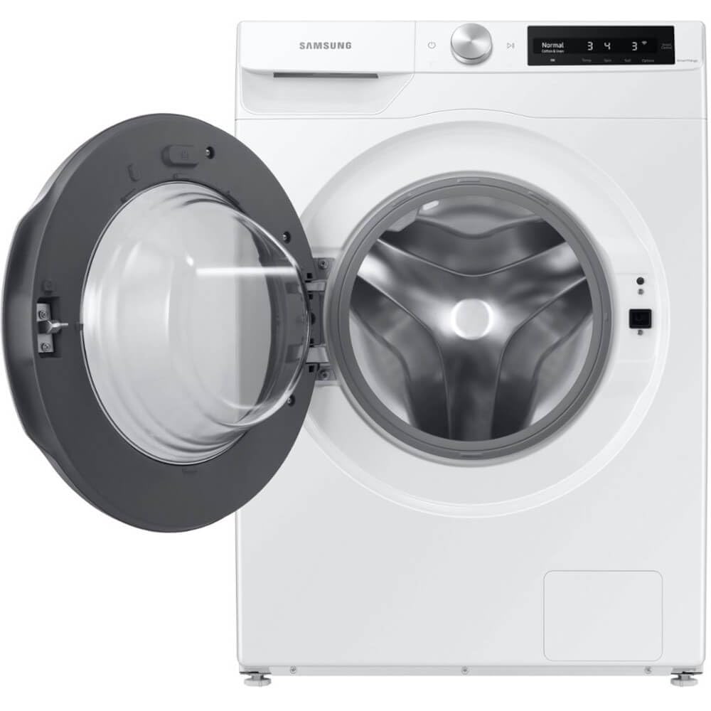 Samsung 2.5 Cu Ft Compact Front Load Washer, Stackable for Small Spaces, 40 Minute Super Speed Washing Machine, Steam Wash Clothes, Self Cleaning, Energy Star Certified, WW25B6900AW/A2, White