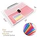 13 Pockets Plastic Expanding Accordion Folders A4/Size Letter Paper Handle Portable File Organizer Multi-Colour Large Capacity Document Holder