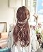 yueton 2pcs Fashion Ladies Hollow Out Leaves Gold Chain Alligator Clips Barrettes Bobby Pin Hair Clips Bride Headwear Edge Clip Clamps Headbands