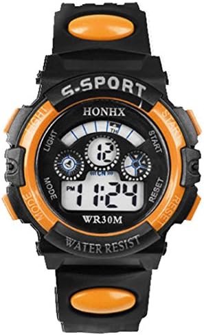 Anxinke Waterproof Children Watches, Boys Alarm Date Sports LED Digital Wristwatch