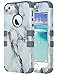 ULAK iPhone SE Case,iPhone 5S Case, Anti Slip Shock Resistance Protective Cover with Hybrid High Soft Silicone + Hard PC Case for Apple iPhone 5/5S/SE,Artistic-Marble Pattern