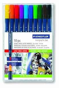 Image of Staedtler Marsgraphic Duo Brush Markers, 3000WP10