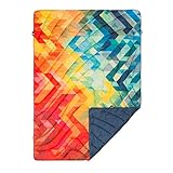Rumpl The Printed Puffy | Outdoor Down Camping Blanket for Traveling, Picnics, Beach Trips, Concerts, Geo Print Design