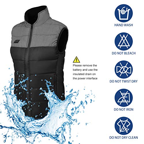 Sarple Elektrisch Beheizte Weste USB Heizweste mit 4 Heizzonen Herren Damen Waschbare Heizjacke Heizung Skianzug… – Bild 6