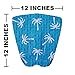 Ho Stevie! Premium Surfboard Traction Pad [Choose Color] 3 Piece, Full Size, Maximum Grip, 3M Adhesive, for Surfing or Skimboarding (Aqua with White Palm Trees)