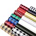 Plaid Faux Leather Sheets,14 Pieces Plaid Printed and Glitter Synthetic Leather Fabric Sheet, 11.8