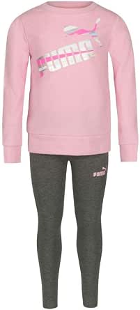 PUMA Boys' Hoodie \u0026 Leggings, Pink 