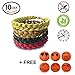 Premium Mosquito Repellent Leather Bracelet. 10 Pcs. 100% All-Natural, Plant-Based, Deet-Free, Non-Toxic Traveling Band. Safe for Kids. Keeps Bugs and Insects Away for 250 Hours