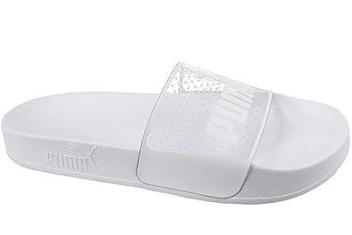 puma leadcat jelly slides white