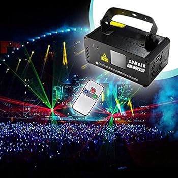 Sumger Professional DMX512 LED Stage Light RGY Laser Scanner DJ Disco Beam Stage Lighting Effect Laser Projector illumination Show Light Sound Activated with Remote for Festival Bar Club Party Wedding