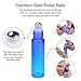 Essential Oil Roller Bottles 10ml (Gradient Blue Glass, 12pack, 3 Extra Stainless steel Roller Balls，24 Labels, Opener, 2 Funnels by PrettyCare) Roller Balls For Essential Oils, Roll on Bottles