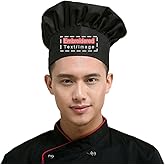 YOWESHOP Personalized Custom Chef Hat Adjustable Elastic Baker Kitchen Cooking Chef Cap Embroidered or Print Text & Logo