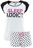 Love Loungewear Juniors Cap Sleeve Cotton Short Pajamas