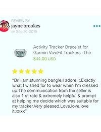 Activity Tracker bracelet  funciona con Fitbit y la mayoría de otros Fitness Trackers   The Little Princess Glitter   Bisagras Bangle Pulsera, Plateado