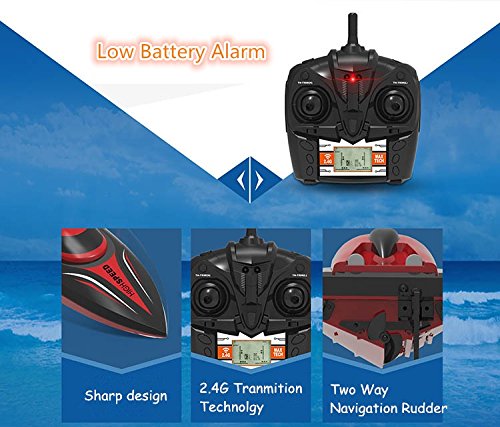 FMT H101 2.4G Remote Controlled 17 Inch Over size 25KM/H 180 Degree Flip High Speed Electric RC Racing Boat for Pools, Lakes and Outdoor Adventure