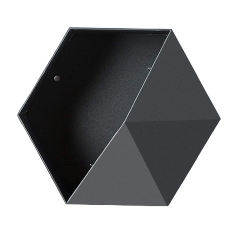 Qiekenao Hexagonal Wall Shelf, Creative Combination Geometric Hexagonal Storage Shelf Simple Geometric Wall Floating Shelf