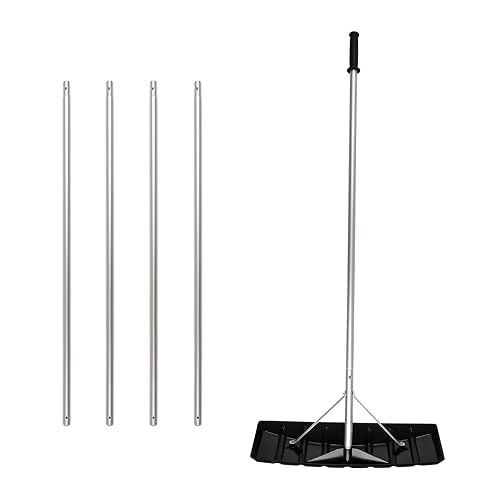 Poly Snow Rake Snow Roof Rake Adjustable,Extendable 4.8-20FT Snow Removal Tool w/ 6 ...