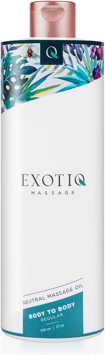 Exotiq Neutral Massage Oil - Erotic massage oil - Body to Body - 500ml, Transparent, 500 ml (Pack of 1)