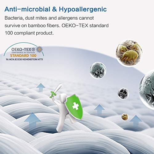 EASELAND Bamboo Waterproof Mattress Protector Cal King Size Breathable