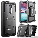 ZTE ZMAX PRO Case,SOPKASE [Built-in Screen Protector] Heavy Dual Layer Full-Body Rugged Protection Locking Belt Swivel Clip Holster with Kickstand For ZTE ZMAX PRO (2016 Release) / ZTE Carry, Black