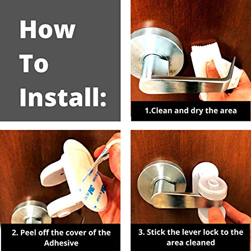 We-Guard-Child-Proof-Door-Lever-Lock--New-Upgraded-Design-Set-of-2-Adjustable-3M-Adhesive-Easy-to-Install-Handles-Lock-Your-Privacy-and-The-Safety-of-Your-Baby-Kids-and-Pets-Matter