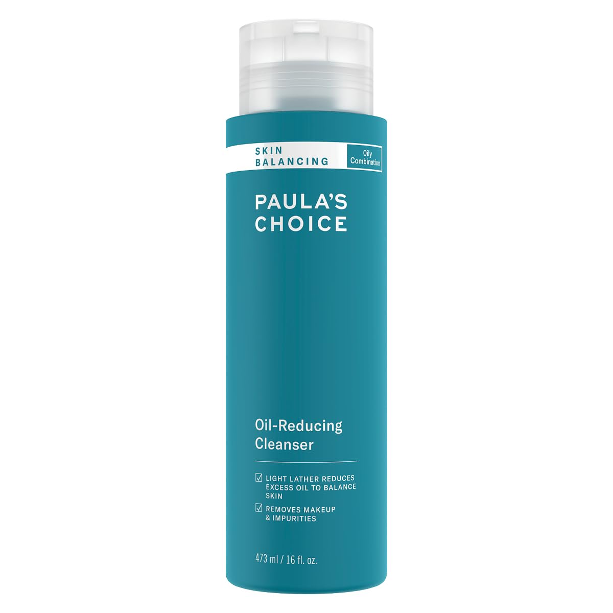 Paula's Choice SKIN BALANCING Oil Reducing Cleanser - Facial Foaming Cleanser Removes Dirt, Excess Oil and Makeup - Fights Breakouts & Blackheads - Aloe Vera - Combination to Oily Skin - 473 ml