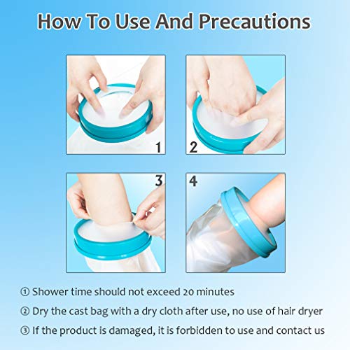 Adult Waterproof Arm Cast Wound Cover Protector for Shower Bath, Full