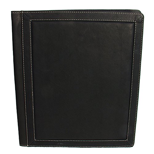Piel Leather Three-Ring Binder Chco, Chocolate, One Size - Thumbnail 4