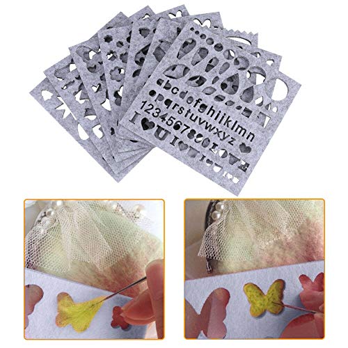 Felting Mold, 7pcs/Set DIY Needle Felting Applique Mold Felt Template Beginner Craft Tool  - Thumbnail 2