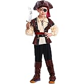 KalcyKizz Boys Rustic Pirate Costume for Child