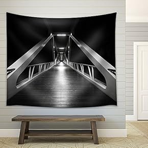 Modern Bridge Construction - Fabric Wall Tapestry Home Decor - 51x60 inches