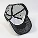 The Vintage Year Washed Cotton Low Profile Mesh Adjustable Trucker Baseball Cap (Black/White/Black)