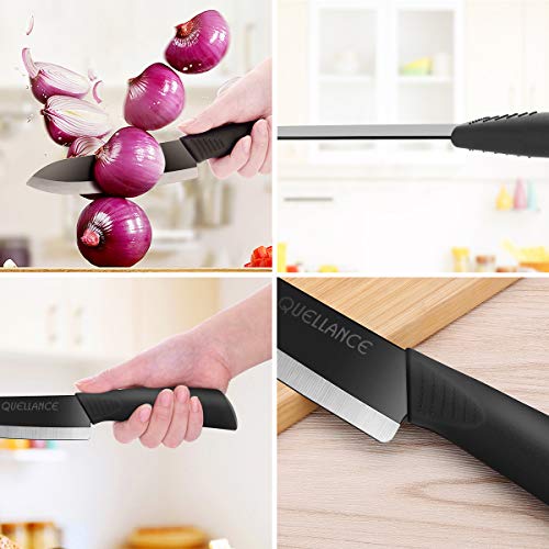 Ceramic Knife Set, Kitchen Knife with Sheath Covers, Very Sharp Kitchen