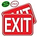 Photoluminescent EXIT Sign | Glows for Up to 10 Hours | Ultra Reflective and Well Lit (PVC Plastic)