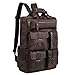 Full Grain Cowhide Leather Multi Pockets 16 Inch Laptop Backpack Travel Bag with YKK Zippers