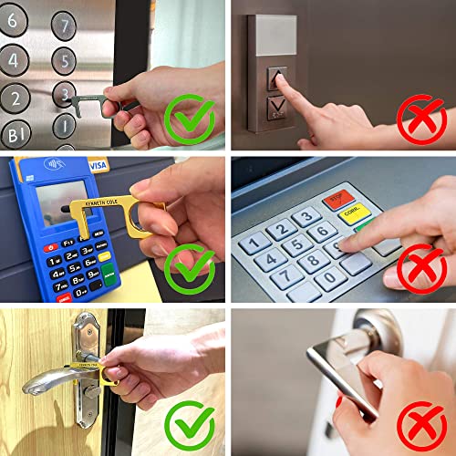 thumbnail image 2 of Shield No-Touch Door Opener Tool – EDC Keychain Pack Of 2 – Black 2 of 6