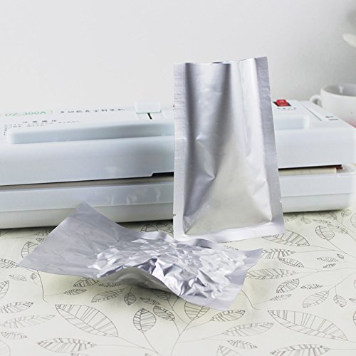 Silver Aluminum Foil Mylar Bag Vacuum Bags Sealer Double-sided Safety - Coffee/Nuts/Cosmetic Sample Giveaway - Long Term Storage Wrapping 100 Pcs (69cm(2.4in3.5in))