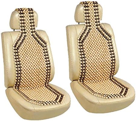 Vocado® Car Acupressure Wooden Bead Seat Set of 2 for Nissan Patrol(2000 for 2002)
