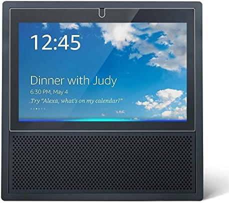 Echo Show Glass Screen Protector (2 Pack) - EMallee Ultra-Thin Film Full Coverage Tempered Glass High Definition Screen Protector for Amazon Echo Show 2017 with Premium Clarity Anti-Scratch