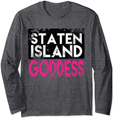 Unisex Staten Island Goddess New Yorker Winter T-Shirt Medium Dark Heather